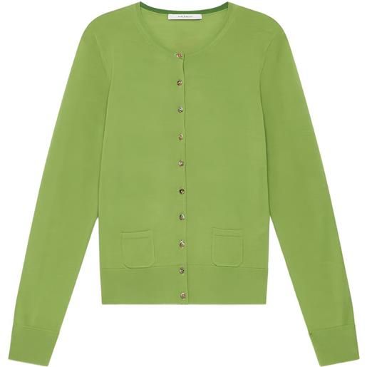 MALIPARMI cardigan con tasche - verde