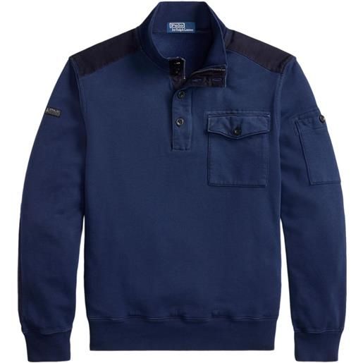 Polo Ralph Lauren felpa con collo rialzato - blu