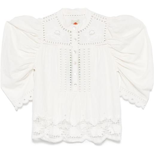 FARM Rio blusa a fiori - bianco