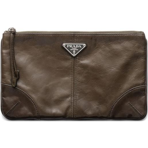 Prada portafoglio in pelle - marrone