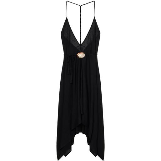 Alanui abito lungo mermaid inside con decorazione - nero