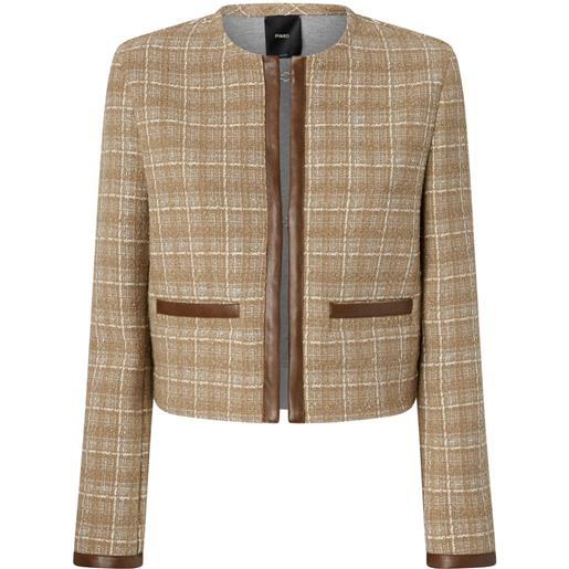 PINKO giacca a quadri - toni neutri