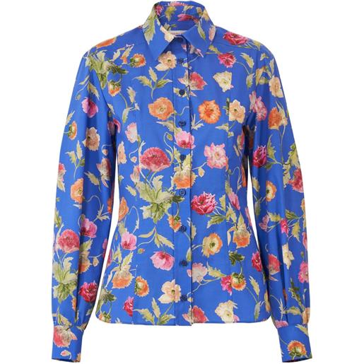 Carolina Herrera camicia con stampa - blu