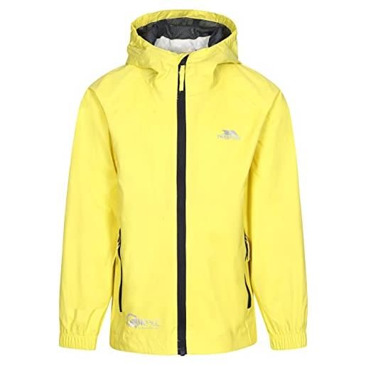 Trespass qikpac-giacca ripiegabile per bambini per bambini in tessuto tp75, colore: giallo, taglia: 5/6