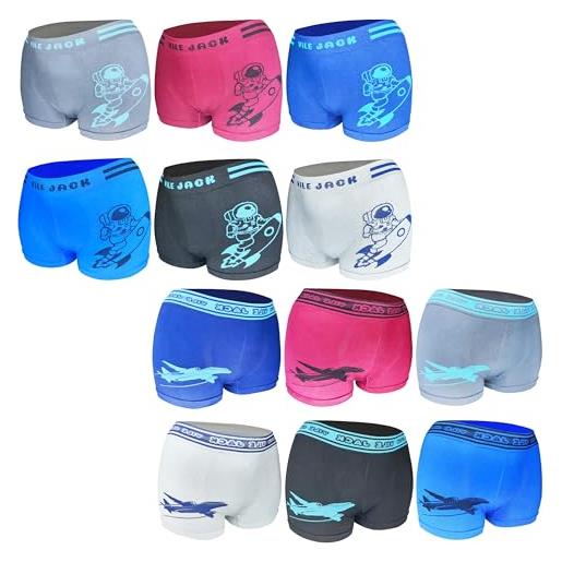 MRCC 10010 - confezione da 6/8/10/12 boxer da ragazzo, confezione da 12 pezzi, modello 4, 14-16 anni