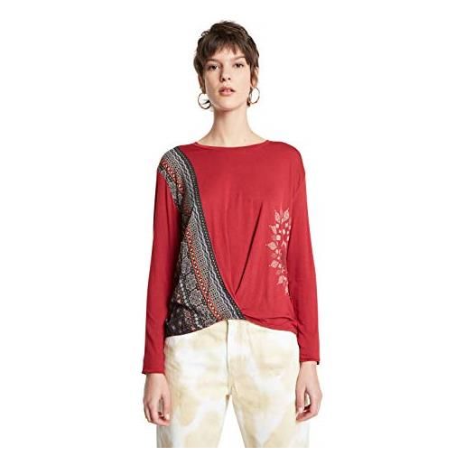 Desigual ts_marsella t-shirt, colore: rosso, xs donna