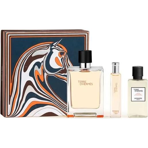 CONFEZIONI REGALO hermes cofanetto terre d'hermès eau de toilette 100ml con travel spray 15ml e after shave 40ml