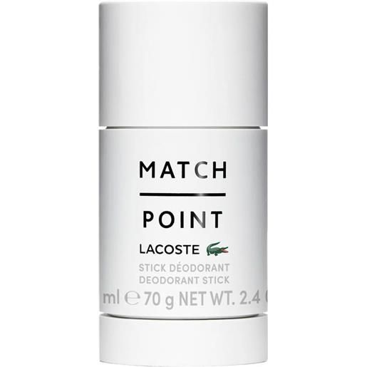 Lacoste match point deodorante in stick 70 g per uomo 75 ml deodorante