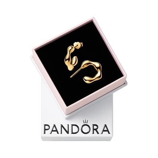 PANDORA essence orecchini a cerchio placcati in oro 14k