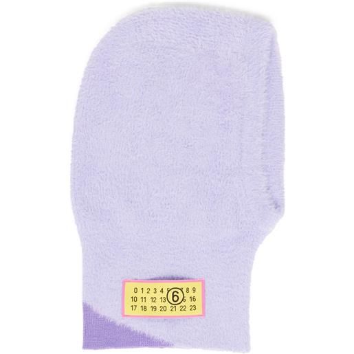 MM6 Maison Margiela passamontagna con motivo numbers - viola