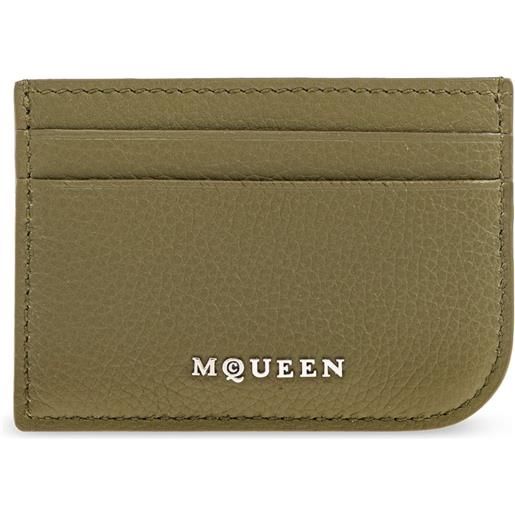 Alexander McQueen portacarte sling - verde