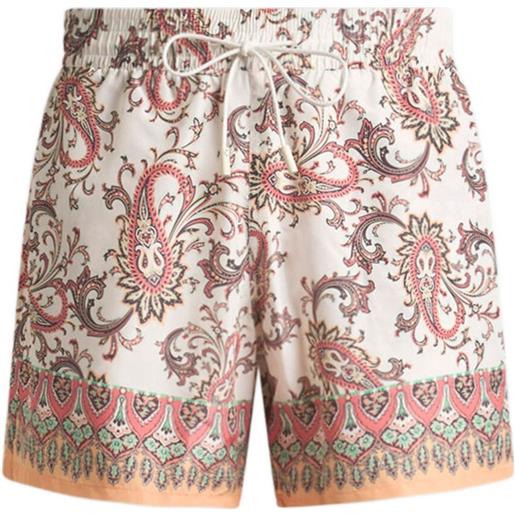 ETRO leafy paisley print swim shorts - toni neutri
