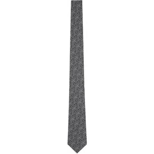Giorgio Armani herringbone tie - grigio