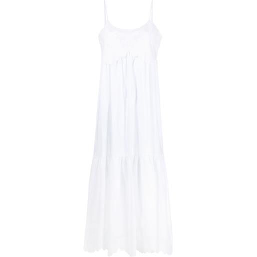 TWINSET abito con gonna a balze - bianco