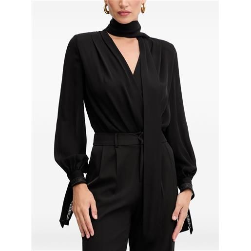 Elisabetta Franchi tie-neck long-sleeve top - nero