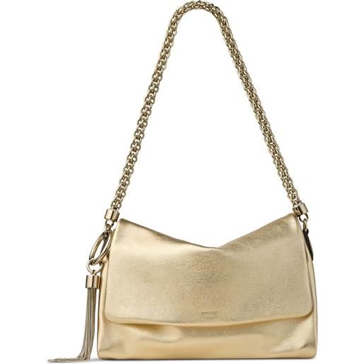 Jimmy Choo borsa a spalla callie flap con nappa - oro