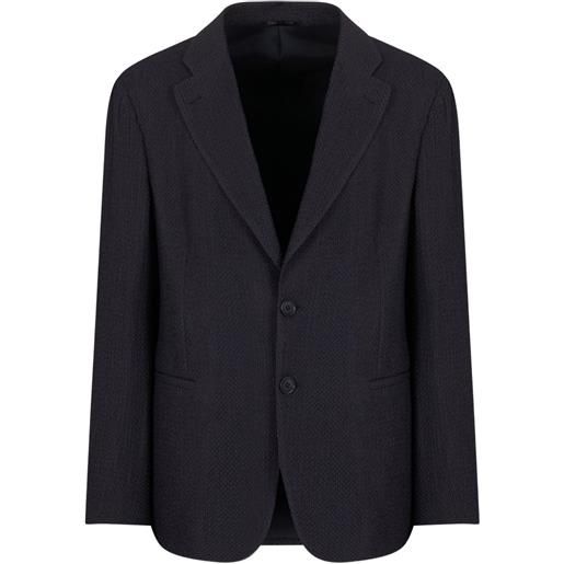 Giorgio Armani single-breasted blazer - blu
