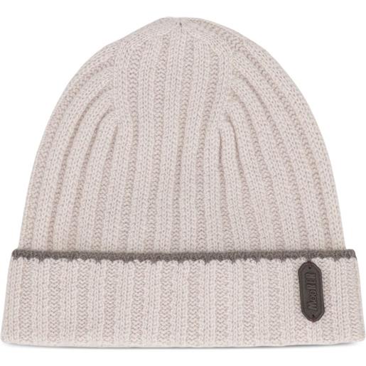 Moorer berretto con polsini a coste - toni neutri