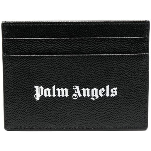 Palm Angels portacarte gothic con stampa - nero