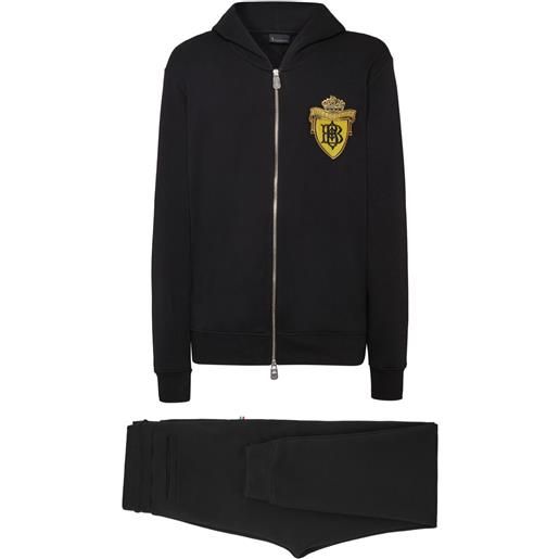 Billionaire tuta sportiva con ricamo - nero