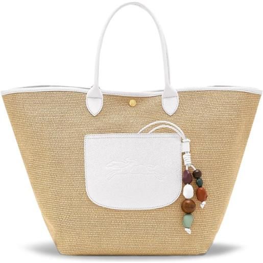 Longchamp borsa tote le pliage media - bianco