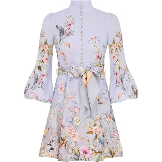 ZIMMERMANN abito corto rebellion a fiori - blu