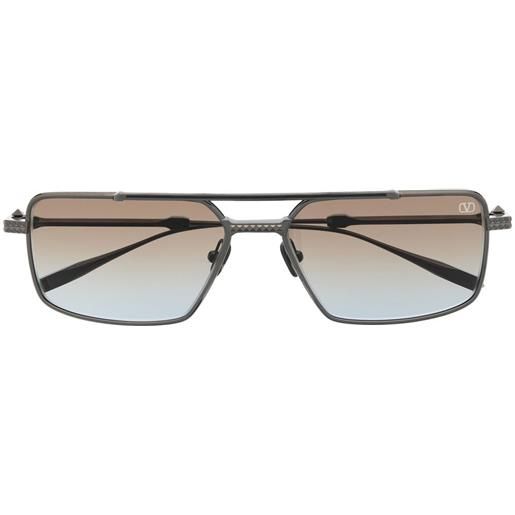 Valentino Garavani occhiali da sole rockstud con montatura stile pilota - nero