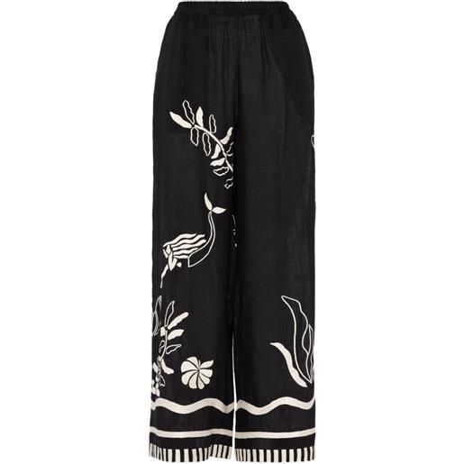 ERES pantaloni a gamba ampia - nero