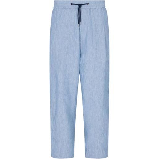 Giorgio Armani drawstring trousers - blu