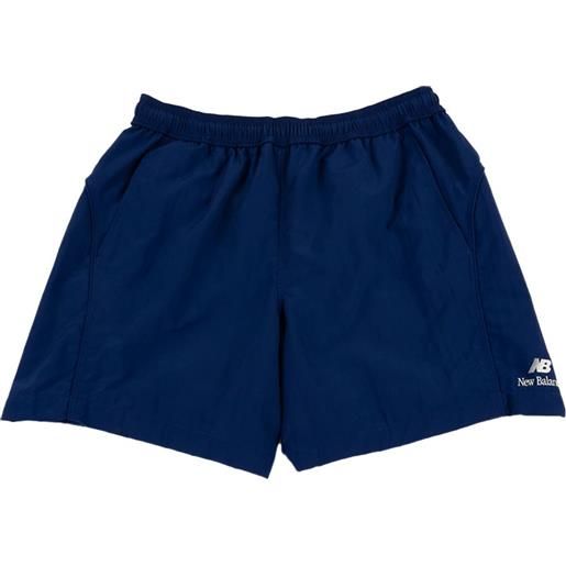 New Balance logo detail running shorts - blu