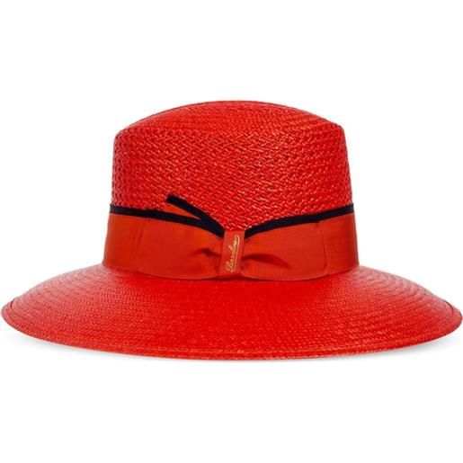 Borsalino claudette panama wide-brim hat - rosso