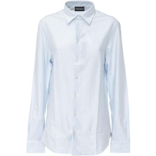Emporio Armani camicia a righe - blu