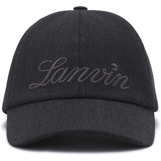 Lanvin cappello da baseball con ricamo - nero