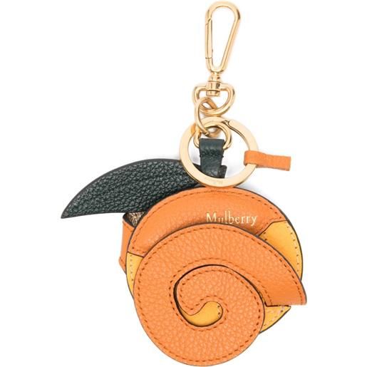 Mulberry peeling orange leaf-charm keyring - arancione