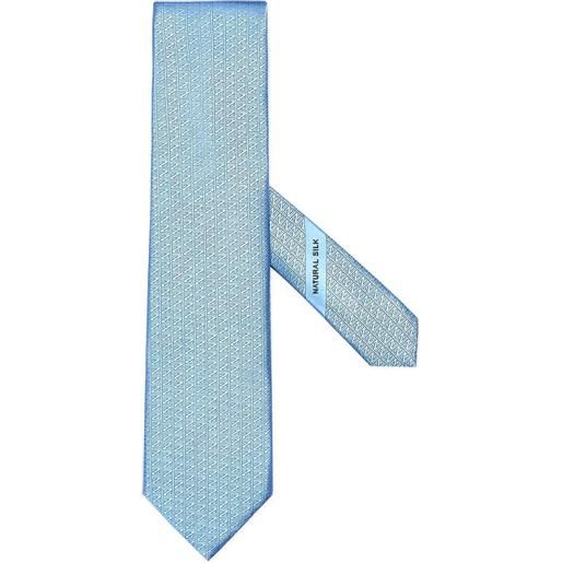 Zegna patterned tie - blu