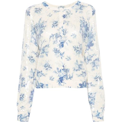 TWINSET cardigan a fiori - toni neutri