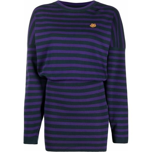 Kenzo abito corto a righe - viola