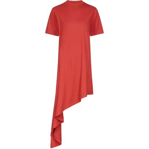 LouLou de Saison abito igari asimmetrico plissettato - rosso