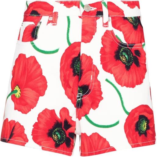 Kenzo shorts corti con stampa - bianco