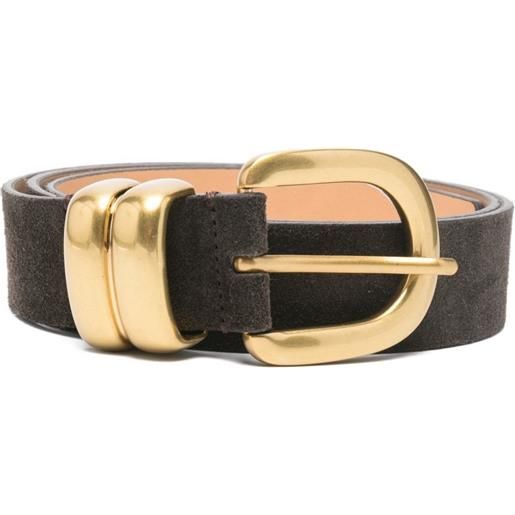 By Malene Birger zoira suede-buckle belt - marrone