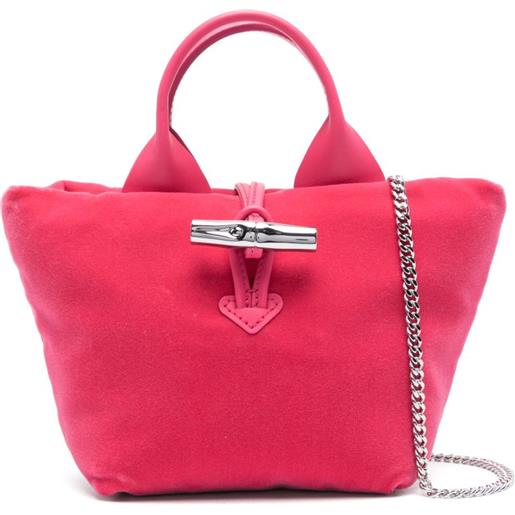 Longchamp borsa tote le roseau xs - rosa