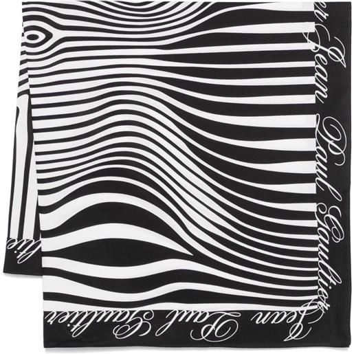 Jean Paul Gaultier pareo mariniere con stampa - nero