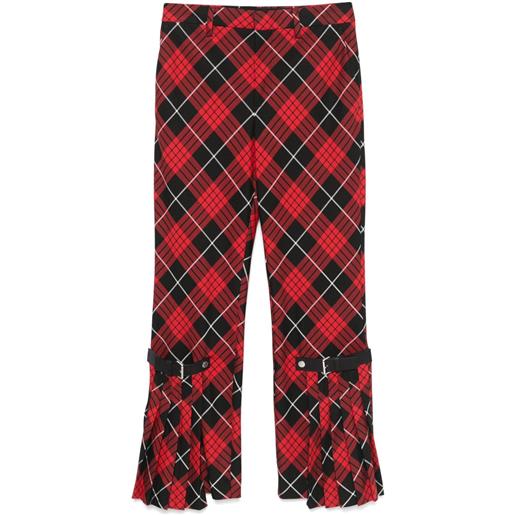 Jean Paul Gaultier pantaloni a quadri - rosso