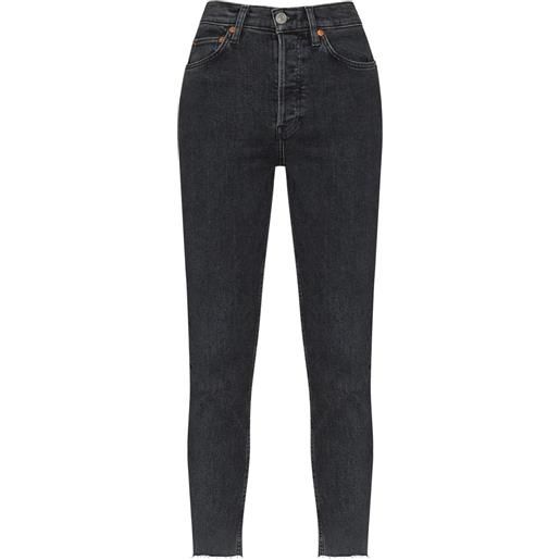 RE/DONE jeans crop a vita alta anni '90 - nero