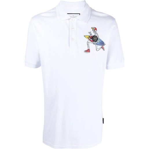 Philipp Plein polo con stampa grafica - bianco