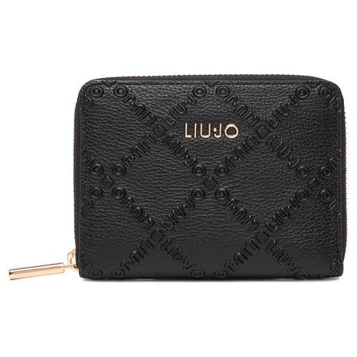 Liu jo portafoglio zip around con logo in rilievo