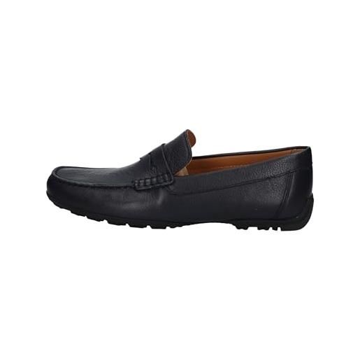 Geox U Giona A, Mocassini Uomo In Pelle, Suola Perforata Brevettata, Gomma, Collezione Geox