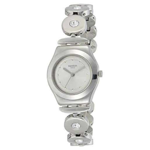Swatch orologio analogico quarzo da donna con cinturino in acciaio inox yss317g