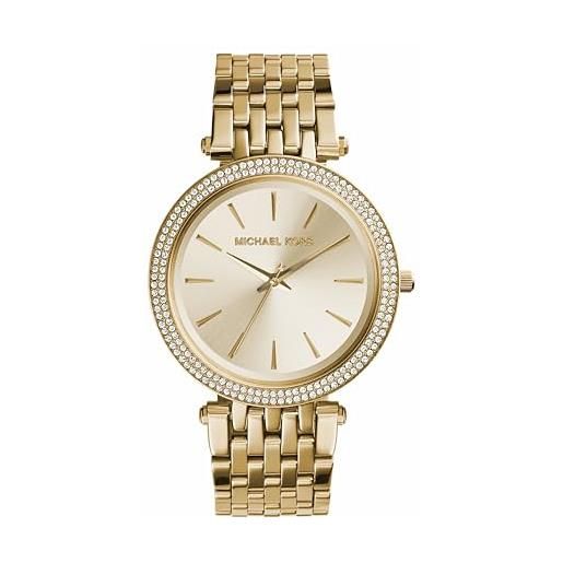 Michael Kors darci con cinturino in acciaio inossidabile color oro per orologio da donna mk3191
