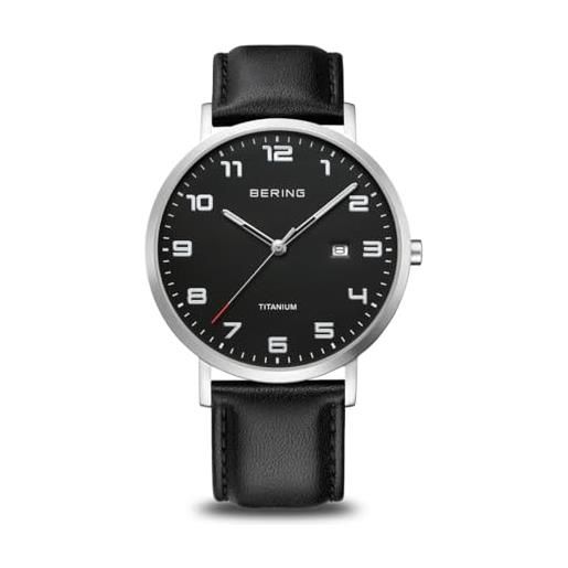 BERING 18640-402 orologio da uomo collezione titanium, movimento al quarzo, in titanio e vetro zaffiro